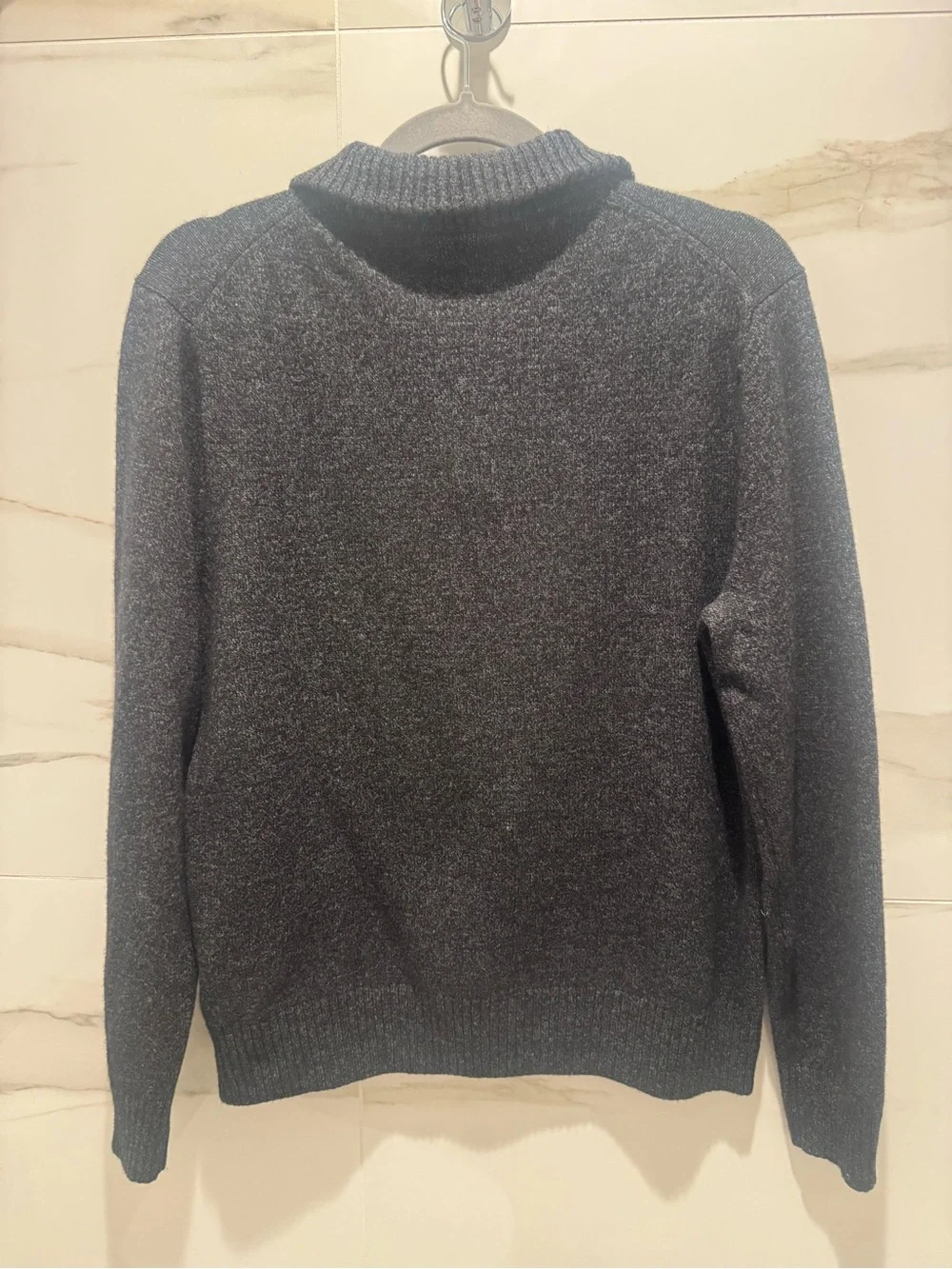 J. Crew grey Quarter-Zip Wool Blend Sweater